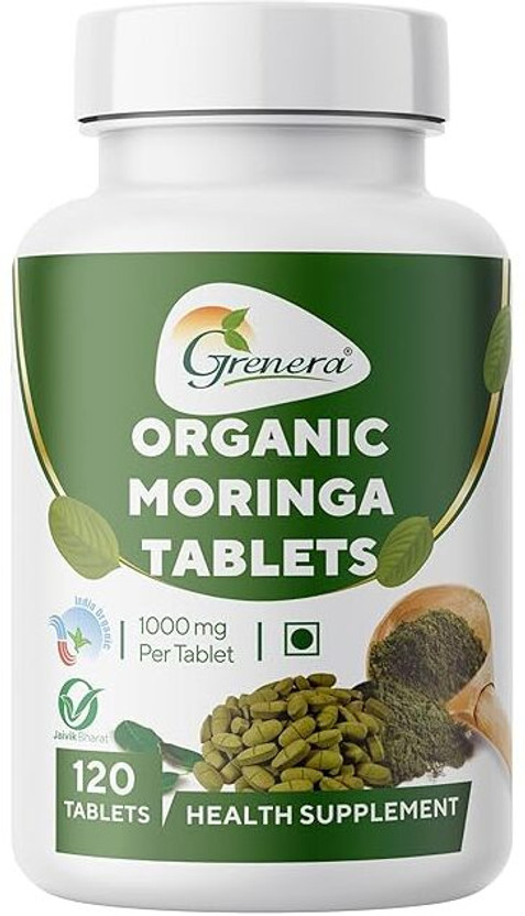 Grenera Moringa Tablets (1000mg )-120 Tablets/Bottle(120 No)