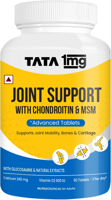 TATA 1mg Joint Support Advanced Tablet with Glucosamine, MSM, & Chondroitin (Non-Veg)(60 Tablets)
