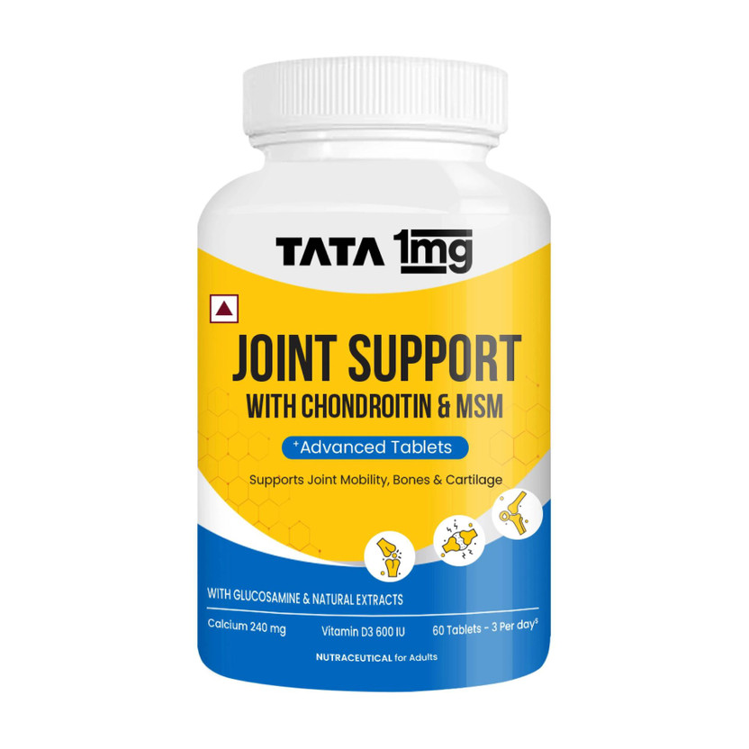 TATA 1mg Joint Support Advanced Tablet with Glucosamine, MSM, & Chondroitin (Non-Veg)(60 Tablets)