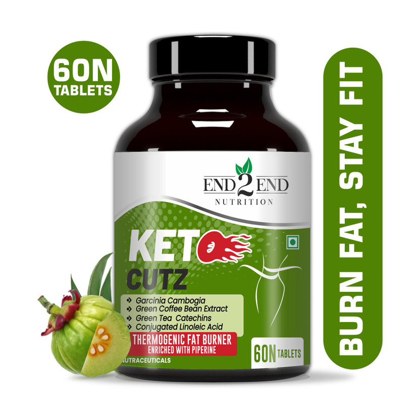 End2End Nutrition Keto Cutz Fat Burner for Men & Women - Weight Loss Product | Garcinia Cambogia(60 Tablets)