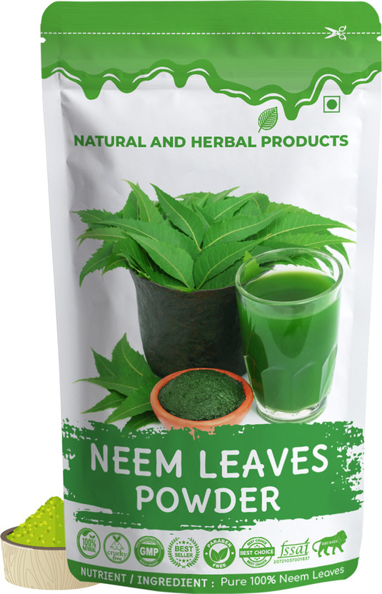 NATURAL AND HERBAL PRODUCTS Organic neem leaf powder | for Face Skin | for Eating Drinking | for Hair | Leaf(100 g)