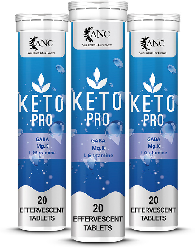 ANC Keto Pro For weight Loss With Effervescent Water Soluble Pack of 3(3 x 20 Tablets)