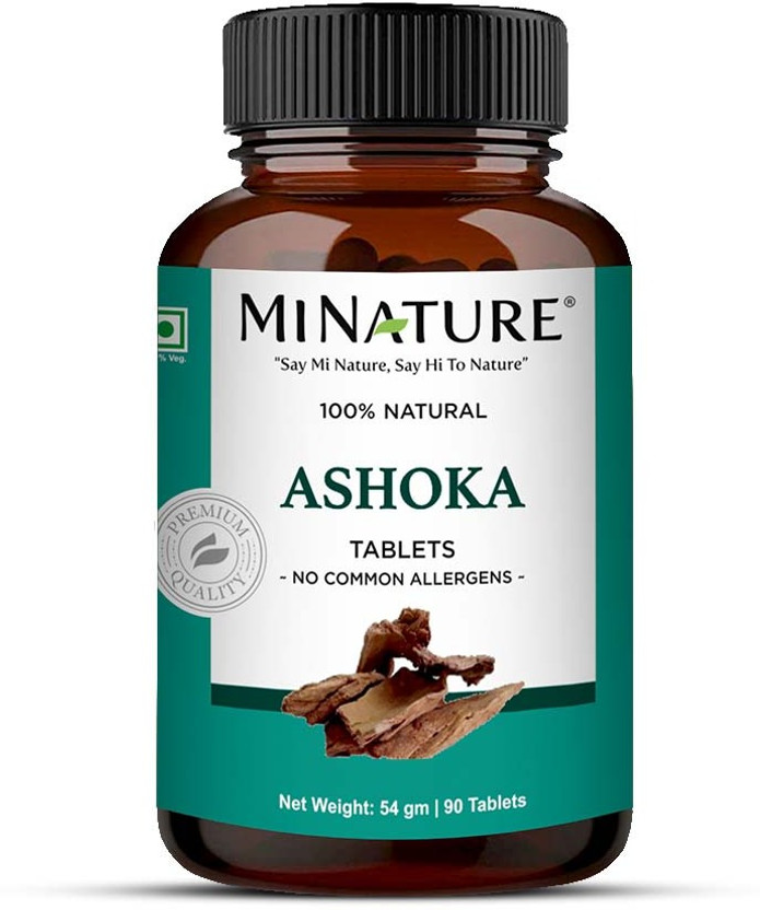 mi nature Ashoka Tablets - 90 Count |Herbal Stress Relief and Energy Boost(90 Tablets)