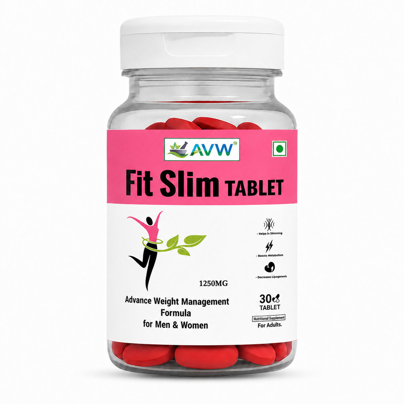 AVW Fit Slim 30 Herbal Tablets | 1250mg , Weight Loss Supplement for Men & Women(1250 mg)
