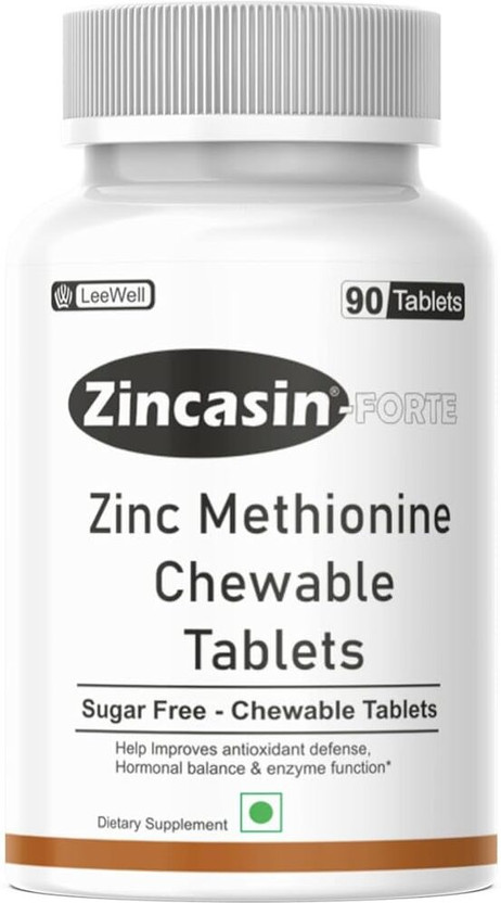 zincasin zincasin Forte Chewable Zinc Methionine Tablets, 90 Count(90 Tablets) - Flipkart Deal
