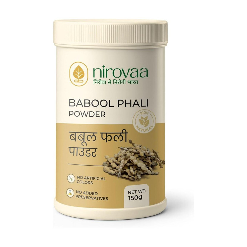 NIROVAA Pure Babool Phali Powder | Gum Health, Bone Strength & Natural Healing(150 g)
