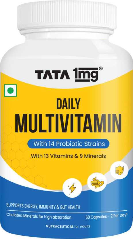 TATA TATA 1mg Daily Multivitamin with Probiotics, Zinc, Magnesium & Ginseng(60 Capsules) - Flipkart Deal