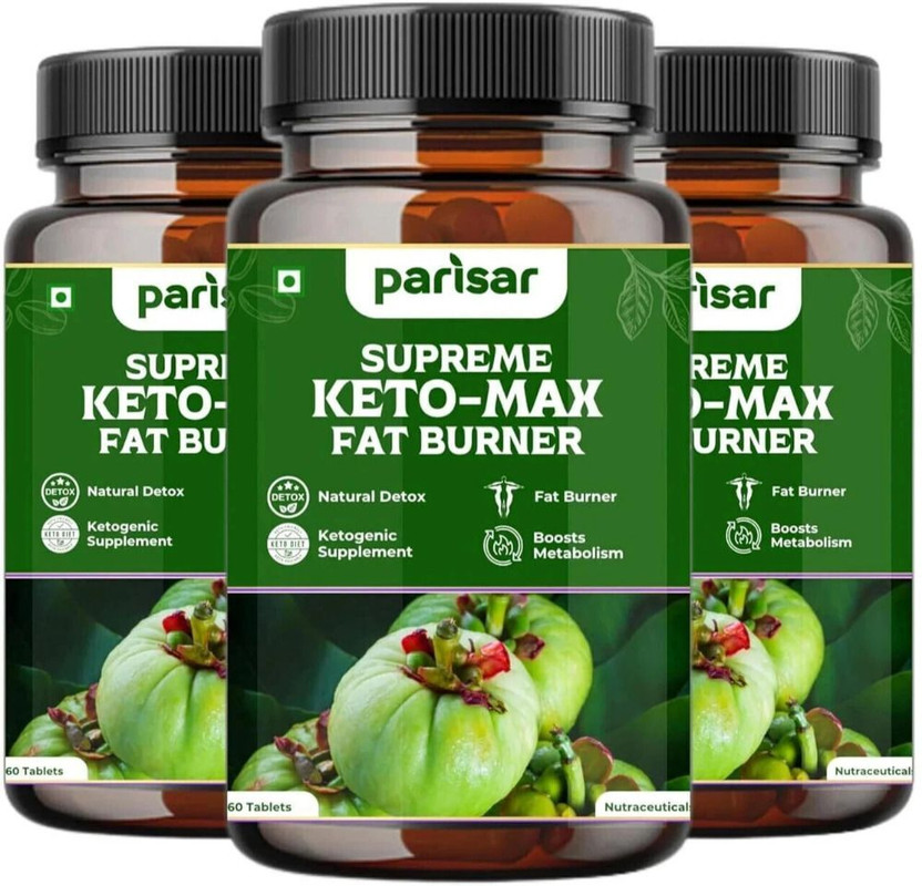 PARISAR PHARMA Keto Fat Burner 180 tablet, Weight Loss Supplement of Garcinia Cambogia(3 x 60 Tablets)