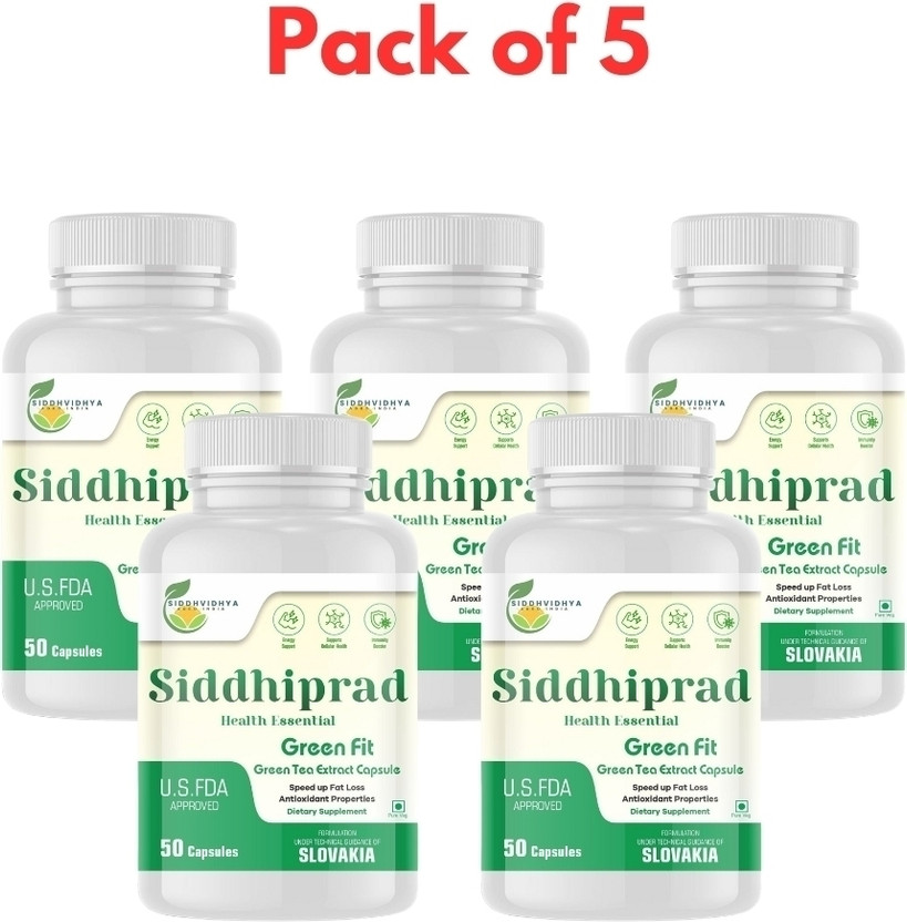 Siddhiprad Green Tea Extract 100% Natural Potent 500 Mg Veg Caps(250 Capsules)