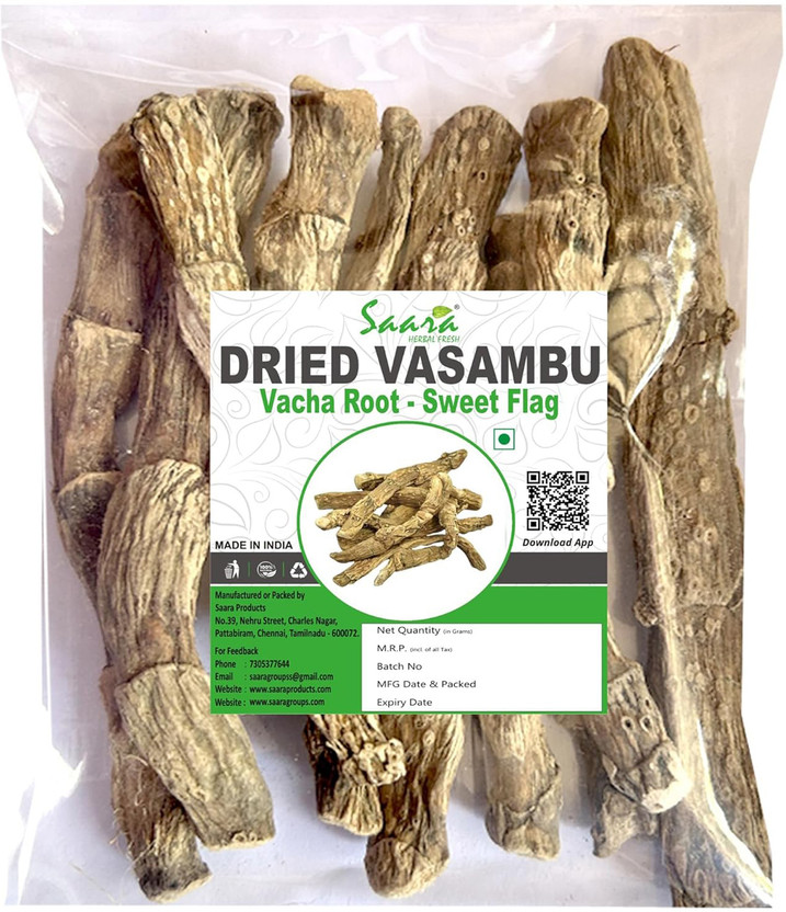 SAARA PRODUCTS Dried Vasambu Sticks – 50g | Traditional Sweet Flag Herb(50 g)