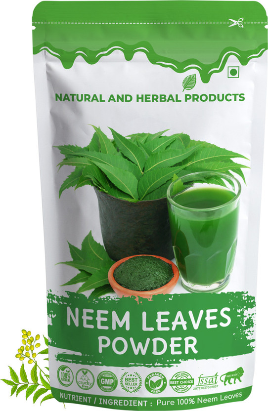 NATURAL AND HERBAL PRODUCTS Neem powder for diabetes, Neem powder for skin and hair, Eating Drinking Face(100 g)