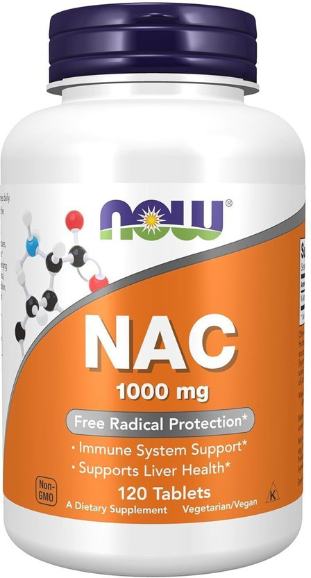 Now Foods NAC 1000 mg Tablets (N-Acetyl Cysteine)(120 Tablets)
