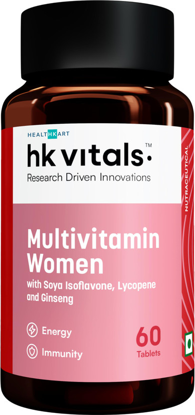 HEALTHKART HK Vitals Multivitamin for Women, With Zinc, Vitamin C, Multiminerals(60 Tablets)
