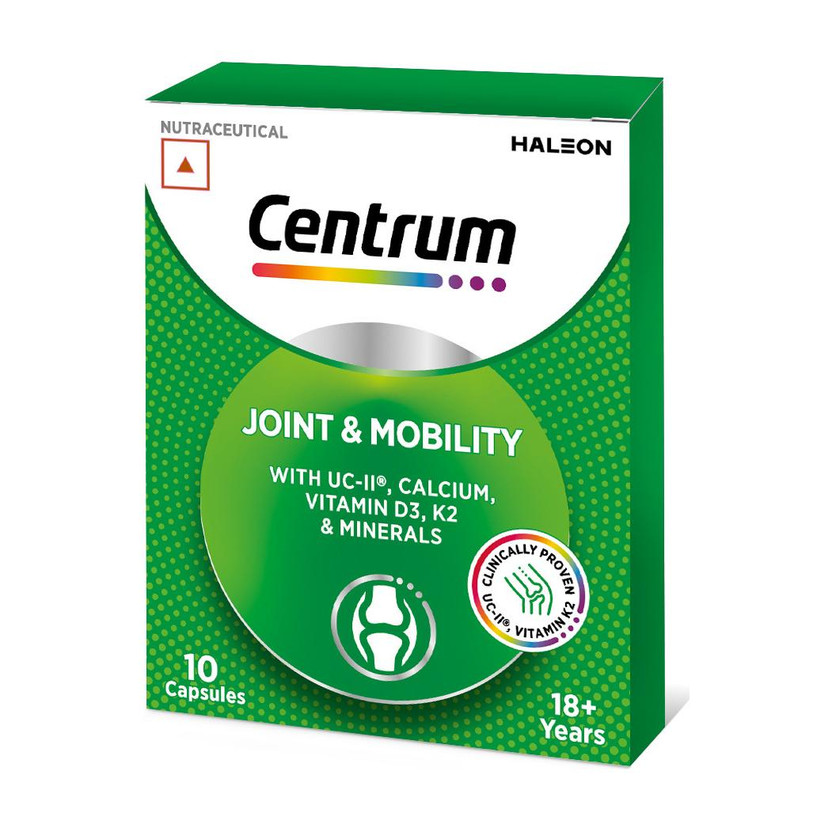 Centrum Centrum Joint & Mobility Capsule|With Clinically Proven UC-II & Vitamin K2, calcium-10S(10 Capsules) - Flipkart Deal