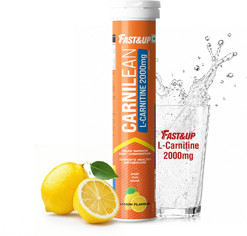 FAST&UP L-Carnitine Tartrate 2000mg, Helps Convert Fat into Energy, Lemon Flavor(20 Tablets)