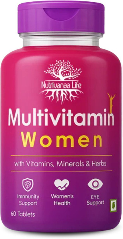Nutrivanaa Life Multivitamin Tablet for Women for Energy, Strong Joints, Immunity and Heart(60 Tablets)