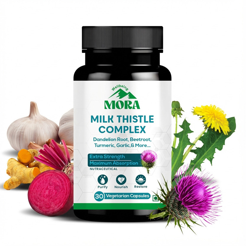 Wellbeingmora Milk Thistle Complex capsules for healthy liver(30 Capsules)