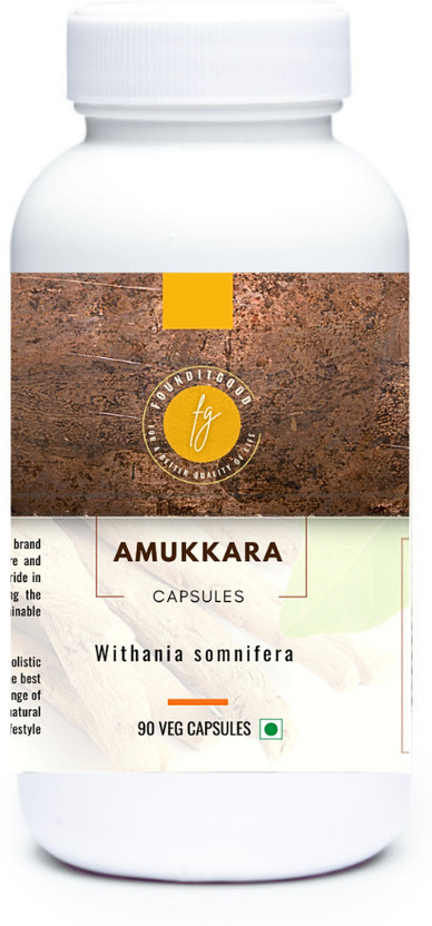 Founditgood Amukkara Capsules-Herbal Supplement for Stress Relief & Immune Support(90 Capsules)