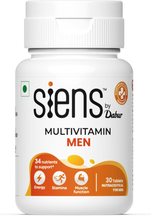 Siens By Dabur Multivitamin for Men-30 tablets | Enhances Energy, Stamina & Muscle Function(29.34 g)