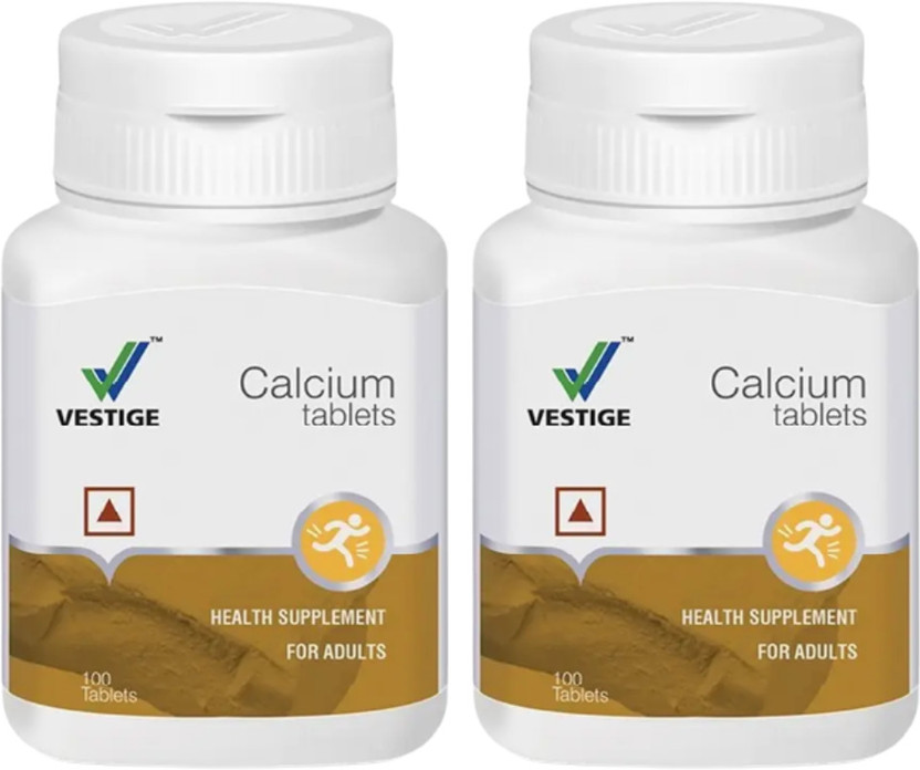 Vestige Calcium 100 Tablets (for joint pains, bone health)(2 x 100 Tablets)