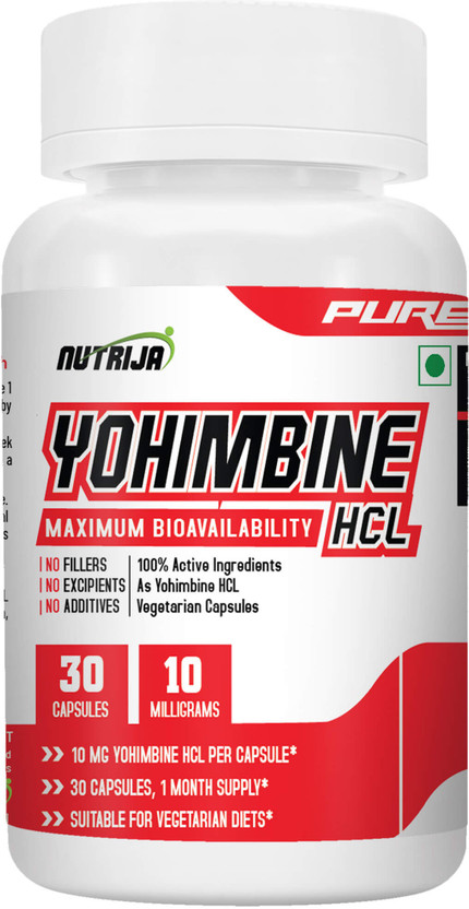 NutriJa Yohimbine HCL 10mg Strenght and Potent Fat Burner Supplement(30 No)