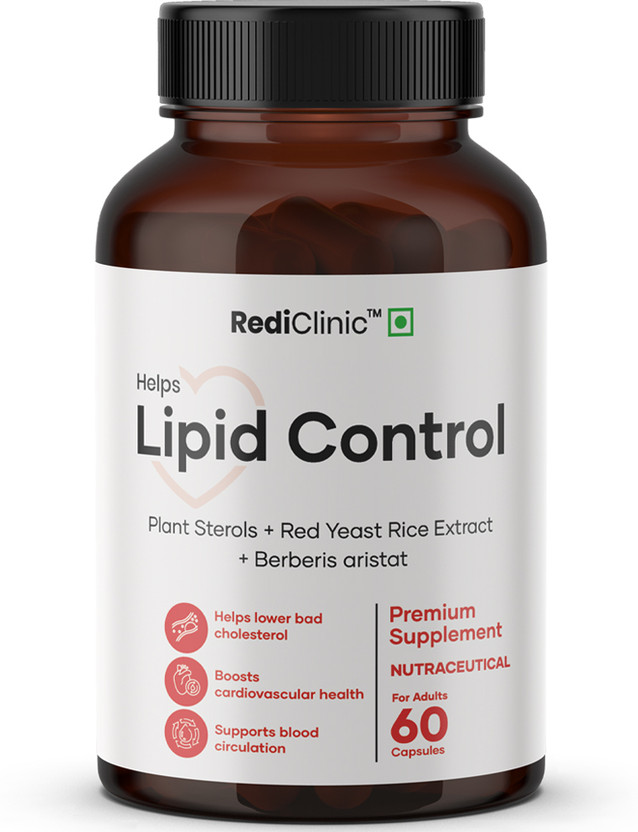 RediClinic Lipid Control Capsules | Helps in Cholesterol Control & Blood Sugar Levels(60 Capsules)