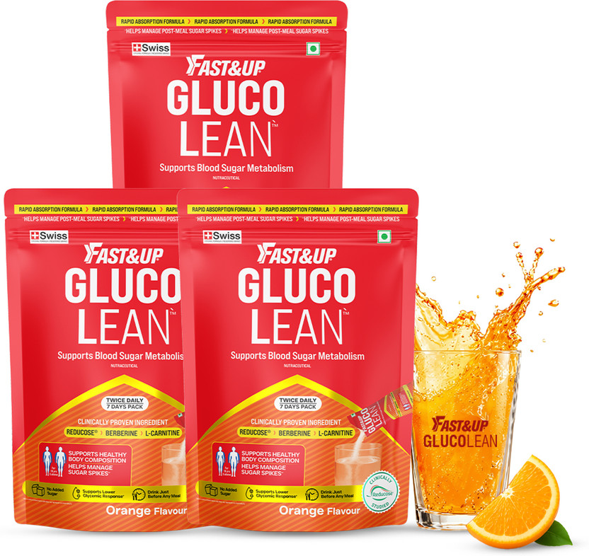 FAST&UP Glucolean I Reduces Post-Meal Sugar Spikes & Prevents Fat Accumulation(3 x 14 No)