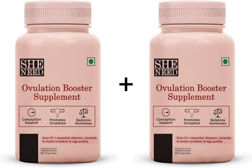 SheNeed Ovulation Booster supplement for women – 60 capsules (Buy 1 Get 1 Free)(120 Capsules)