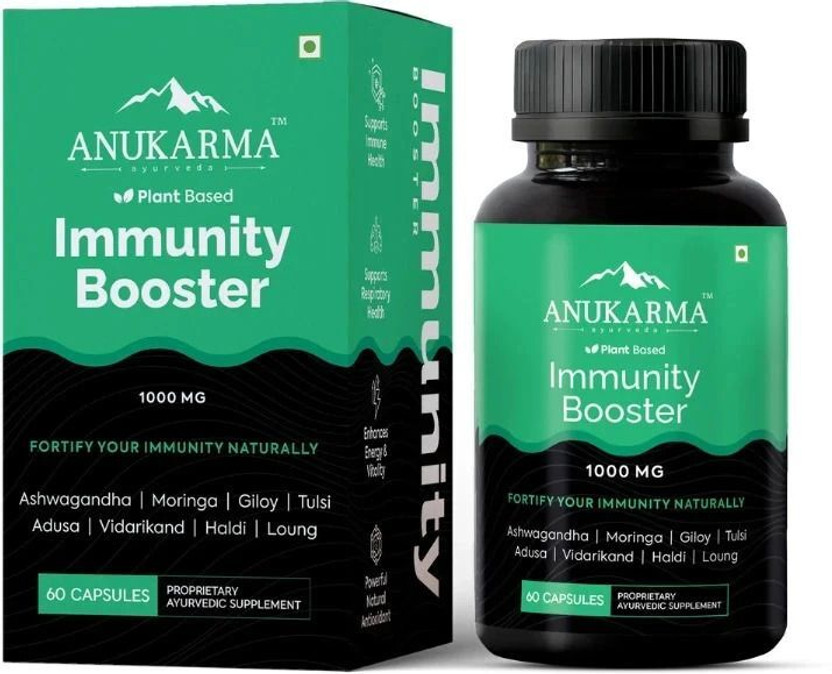 Anukarma Plant Based Organic Immunity Booster Supplement(60 Capsules)