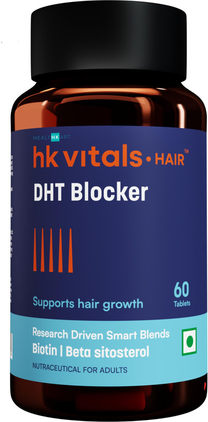 HEALTHKART HK Vitals DHT Blocker with Biotin, Helps Reduce Hair Fall(60 Tablets)