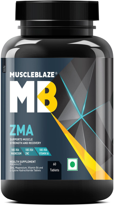 MUSCLEBLAZE ZMA ( Zinc, Magnesium Aspartate, Vitamin B6) for Muscle Recovery & Strength(60 Tablets)