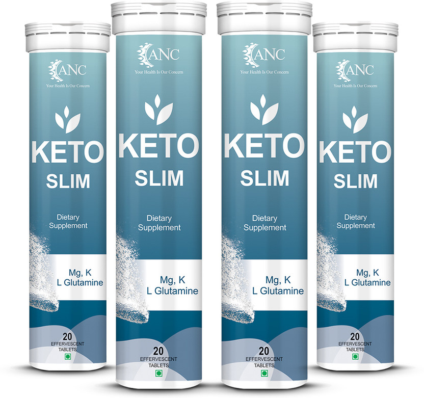 ANC Keto Slim For Weight Loss With Effervescent Water Soluble Pack of 4(4 x 20 Tablets)