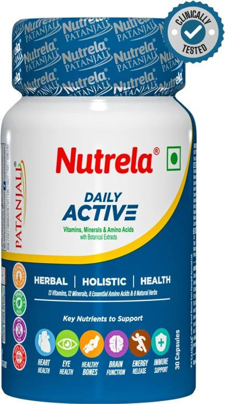 NUTRELA Daily Active Multivitamin for Men & Women(30 Capsules)