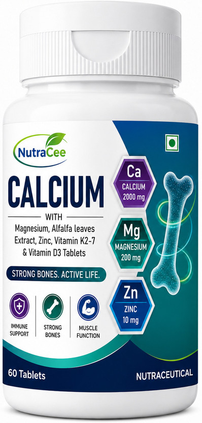 Nutracee Calcium + D3 Tablet for better absorption Of Calcium, Joint Health & Immunity(60 Tablets)