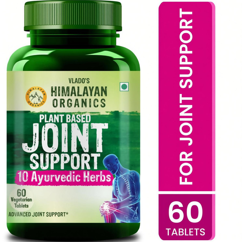 Vlado's Himalayan Organics Plant Based Joint Support Supplement with Boswellia,Turmeric Joint Pain Supplement(60 No)