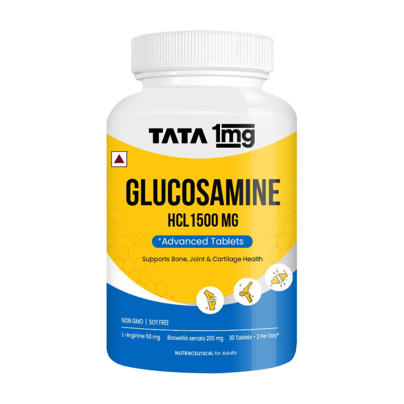 TATA 1mg Glucosamine HCL 1500 mg Tablets for Joint Health with Boswellia Serrata(30 Tablets)