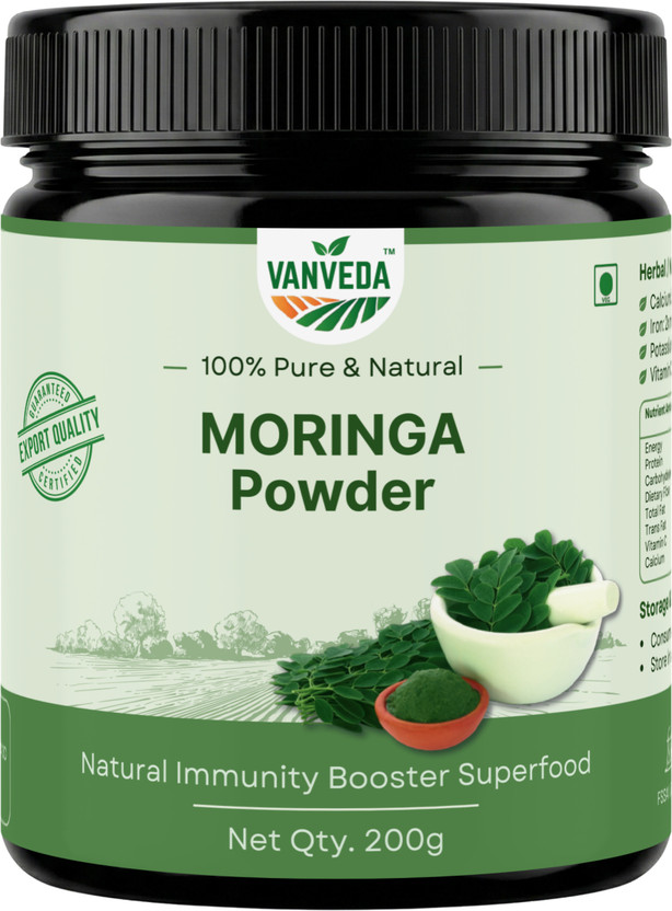 Vanveda Moringa Leaves Powder 100% Natural Moringa Leaf Powder for Immunity Boost Energy(400 g)