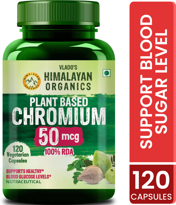 Flipkart Vlado's Himalayan Organics Plant Based Chromium 50mcg | Supports Healthy Blood Glucose Level(120 Capsules) - Flipkart Deal