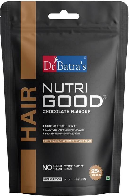 Dr Batra's NutriGood+ Pouch 830gm|| Chocolate Flavoured||For Hair Care(830 g)