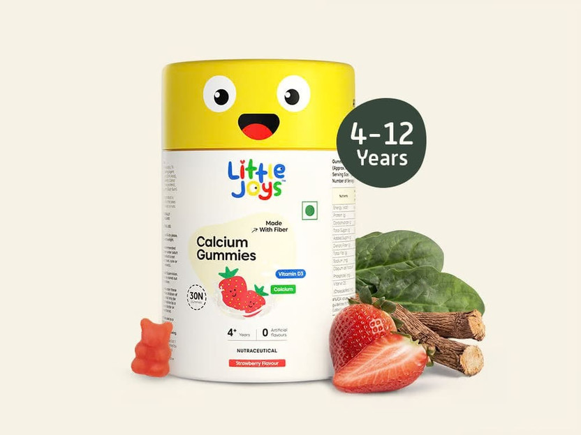 Little Little Joys Calcium Gummies for 4+ years For Stronger Bones, Joints, Teeth & Immunity(120 g) - Flipkart Deal