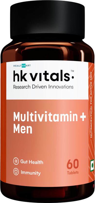 HEALTHKART HK Vitals Multivitamin Plus Men, For Energy, Stamina, Immunity, Bone & Muscle(60 Tablets)