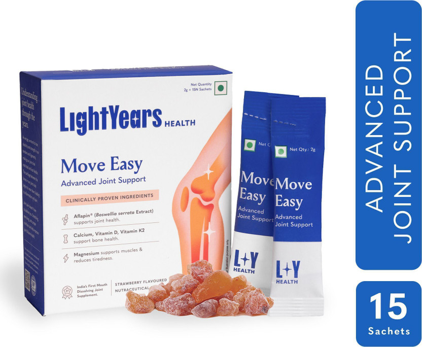 LightYears Move Easy | Advanced Joint Relief | Clinically Proven Ingredients with Boswellia(15 No)