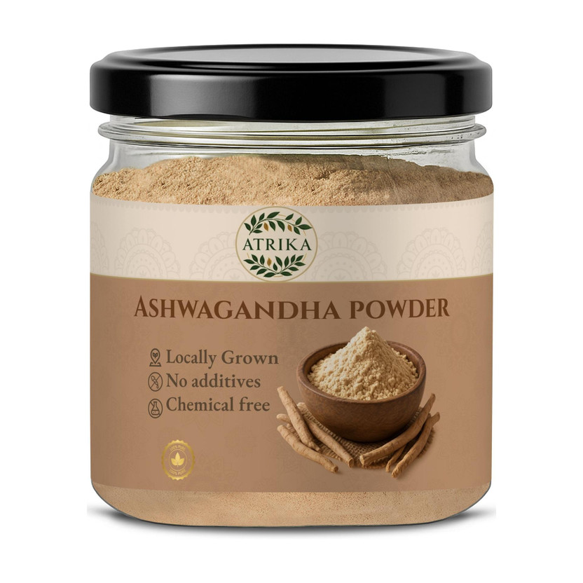 Atrika Ashwagandha Powder | Pure Root Powder for Stress Relief & Strength(150 g)