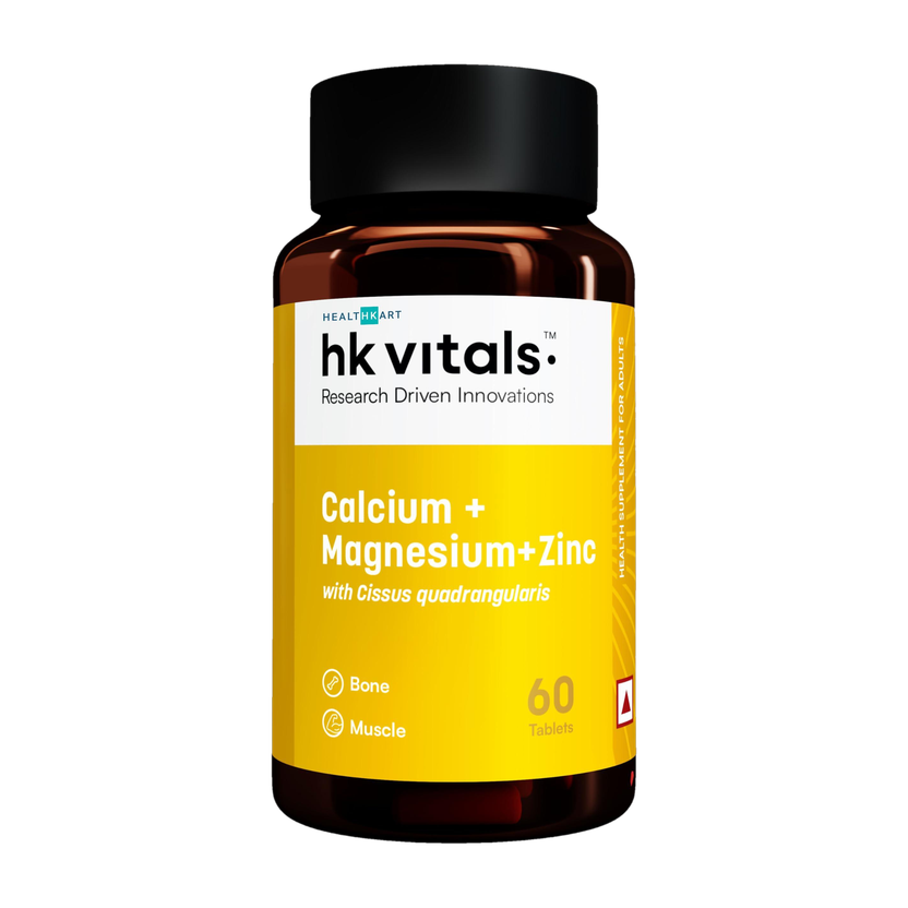 hk vitals Calcium Magnesium & Zinc Tablets with Vitamin D3, For Bone Health(60 Tablets)