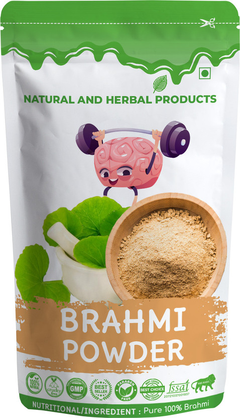 NATURAL AND HERBAL PRODUCTS Organic Brahmi Powder | Ayurvedic Care For Stress Relief & Brain Health | Edible(100 g)