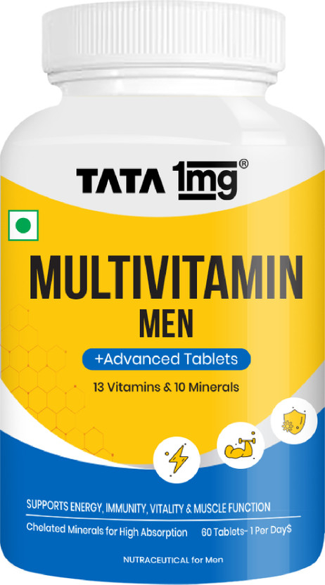 TATA TATA 1mg Multivitamin Men – Energy, Immunity & Vitality(60 Tablets) - Flipkart Deal