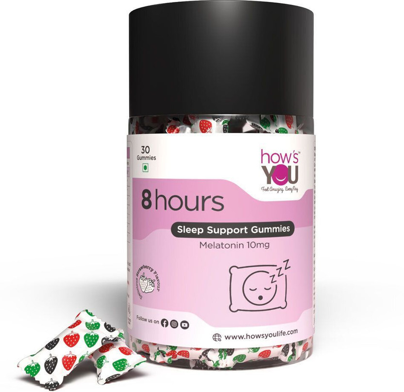 how's You 8 hours Sleep Support Gummies, No Added Sugar and Non Habit forming(30 No)