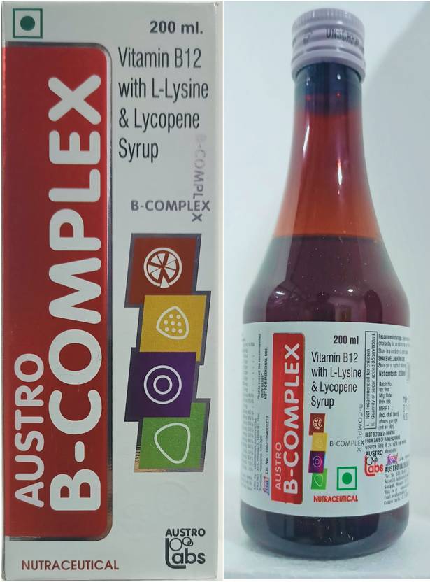 Austro Labs Vitamin with Vitamin B,Folic Acid,lysine syrup for vitamin deficiency