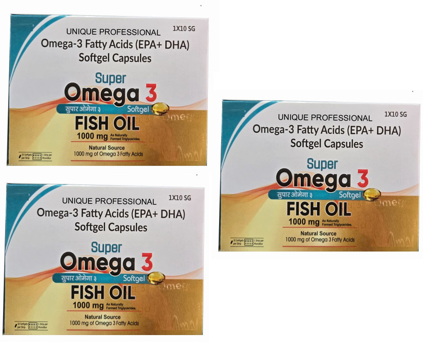 UNIQUE UNIQUE PROFESSIONAL Elder Super Omega 3 Softgel MultiVitamin Capsules With fish Oil(30 Capsules) - Flipkart Deal