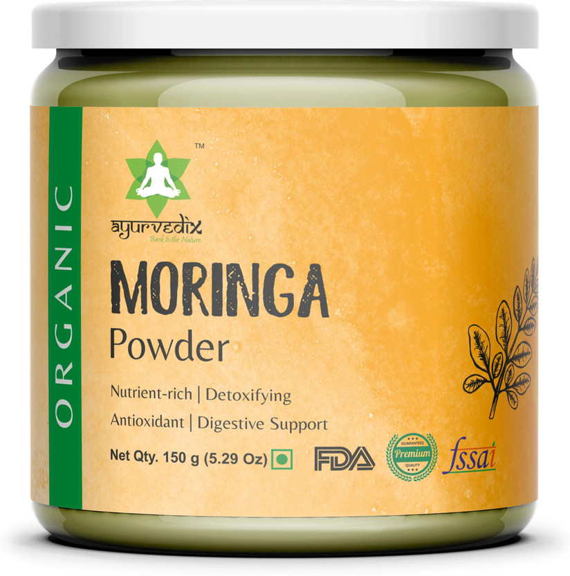 ayurvedix Organic Moringa Leaf Powder For Immunity , Weight Loss , Ayurvedic Support(150 g)